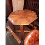 An Art Deco inlaid mahogany occasional table.