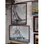 Two maritime photographic prints by Bekem of Cowes, Creole 1939 (79cm x 59cm) and Rainbow II 1898 (