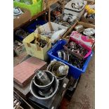 8 boxes of metalware, mainly silver plated items to include a Jean Couzon ice bucket