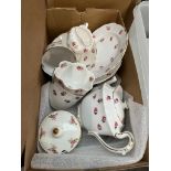 A china tea set including some Shelley china.