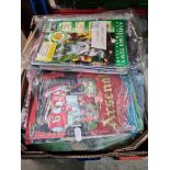 A box of football and rugby programmes including non league football