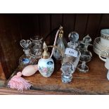 8 perfume bottles including 3 by Stuart Crystal and one by Waterford Marquis