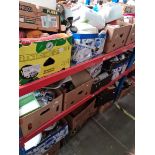 Approx 16 boxes of misc items including household, kitchenware, gardenware, metalware, tins,
