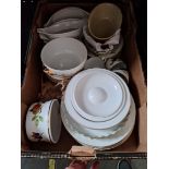Acollection of Royal Worcester Evesham to include cups, plates, serving bowls plus others etc.