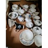 Assorted Royal tea wares, various patterns.