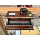 Wooden ink stand and a vintage portable ink box