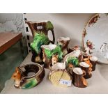 9 fauna items by Hornsea pottery