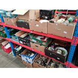 19 boxes of various items including household, kitchenware, platedware, pottery, ceramics,