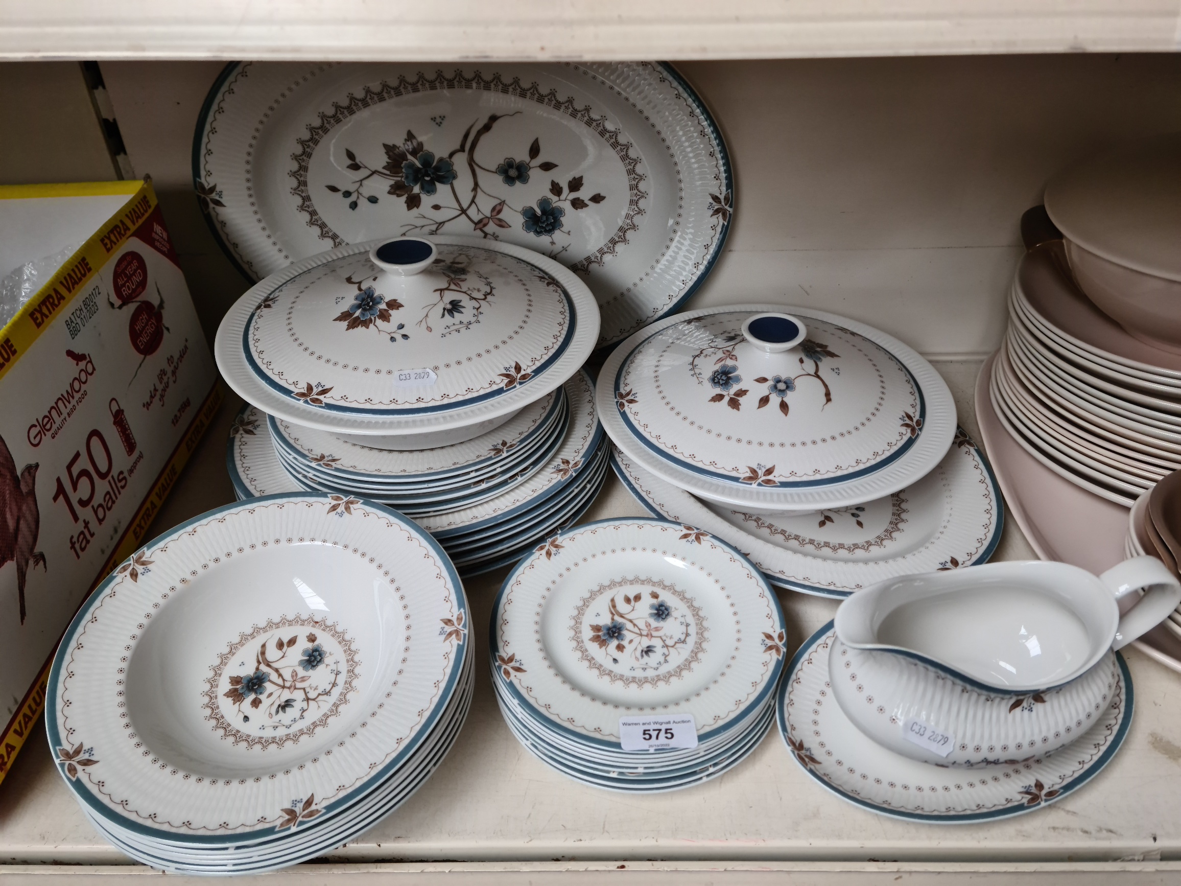 Royal Doulton Old Colony dinner wares - approx 34 pieces including platters and serving dishes