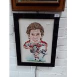 Doreen & Brian Meadows, an original Wigan Rugby League caricature depicting Sean O'Loughlin, 28.