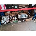 10 boxes of various china & glass