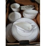Box of Royal Doulton Andante dinnerware