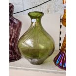 Att. John Ditchfield Glasform glass vase, unsigned, height 25cm.