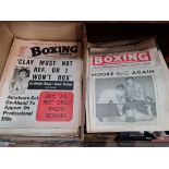 Boxing News magazine, approx. 40 issues, circa 1960s.