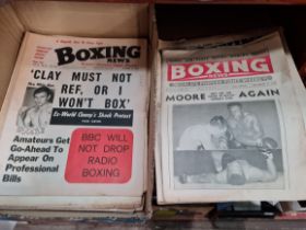Boxing News magazine, approx. 40 issues, circa 1960s.