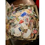 A bag of loose stamps.