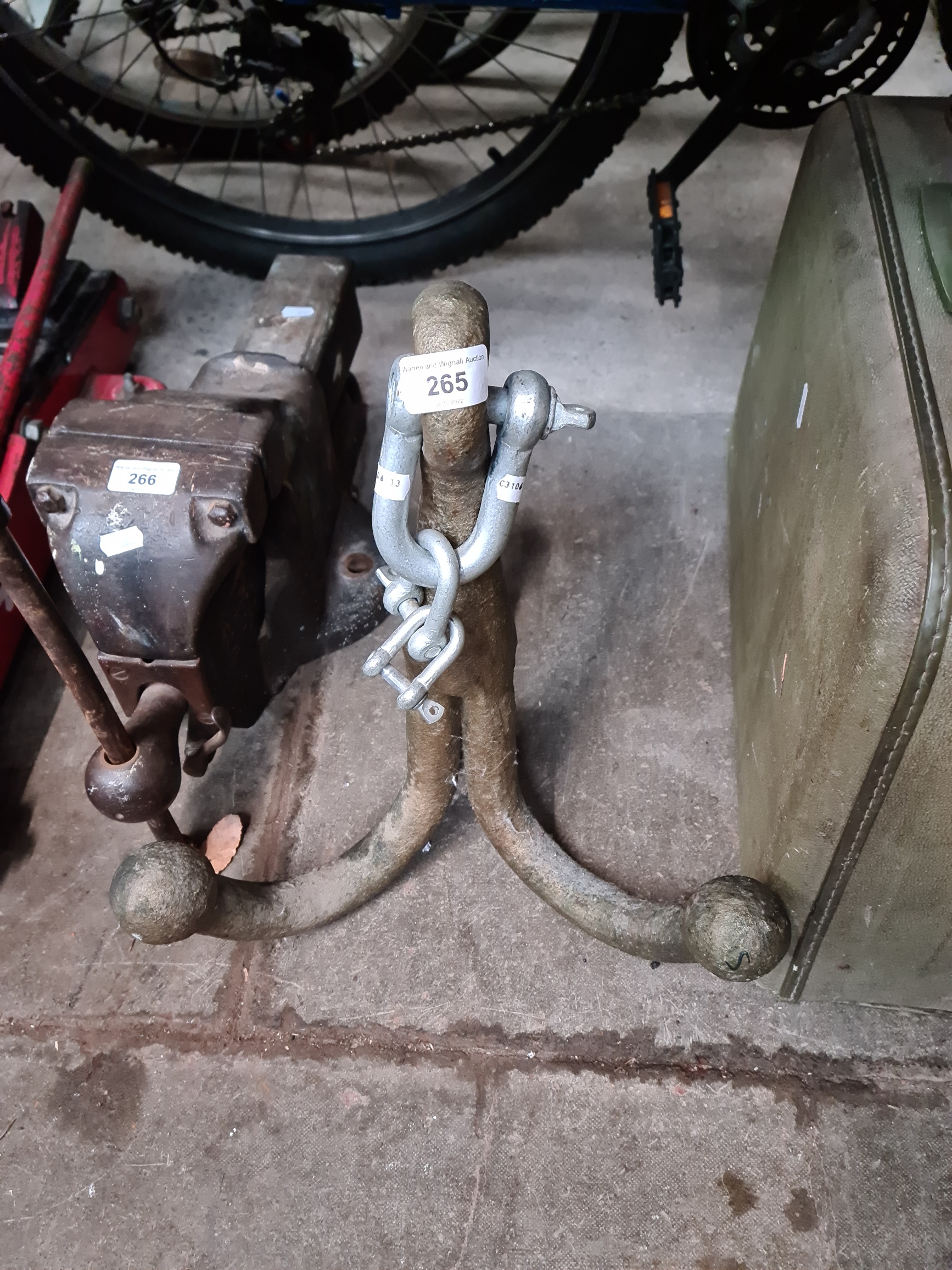 A canal barge mud anchor.