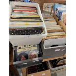 4 boxes of 45s to include Abba, pop, rock, etc.