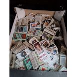 A box of cigarette cards