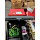 Three cases of pro sound equipment including Sure SM58 microphones, cables etc.