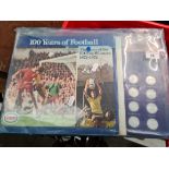 A collection of Shell and Esso football coins.
