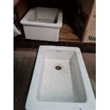 Two small Royal Doulton Belfast style sinks.