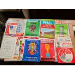 A collection of vintage football programmes