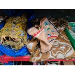 Selection of native Indian outfits and a throw.