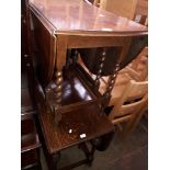 Two oak drop leaf tables.