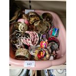 A box of costume jewellery.