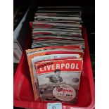 A box of Liverpool European home programmes circa 1960s and later.