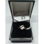 A 10ct citrine gold ring with associated box.
