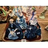 Five Royal Doulton figurines; Laurianne, Easter Day, Fragrance, Hillary and Geraldine.