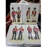 An album postcards, approx. 180 cards, military uniforms, WWI etc.