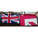 Two Union Jack flags.