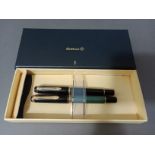 A Pelikan Günther Wagner Germany fountain pen with 18ct gold nib together with a Pelikan Günther