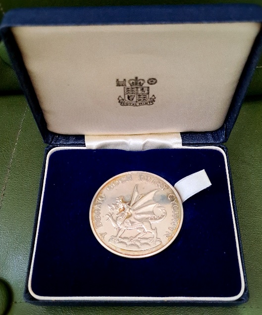 A Royal Mint Prince of Wales Investiture Medal 1969, hallmarked silver, cased.