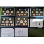 Five Royal Mint proof coin collections (1993,1994,1995,1996,1997).