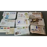 Two boxes of stamp covers and FDCs, GB and world, 19th century and later, 1937 Coronation, 1977