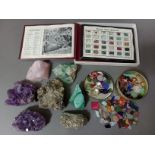 A collection of semi precious stones etc.