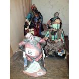 A collection of five Royal Doulton figures to include Bluebeard HN 1528, Good King Wenceslas HN