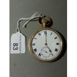A gold plated pocketwatch.