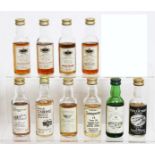 10x scotch whisky miniatures comprising six Gordon & Macphail single malt scotch whisky miniatures