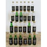 24x Cadenhead's single malt scotch whisky miniatures, various distilleries including Ardbeg,