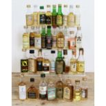 36 assorted mainly blended scotch whisky miniatures.