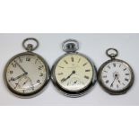 A group of three pocket watches comprising an Ingersoll, a Doxa General Service and a ladies