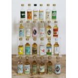 24 assorted scotch whisky miniatures comprising mainly sporting and novelty.