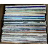 A box of approx. 80 American and British folk LPs, including James Taylor, Simon and Garfunkel,