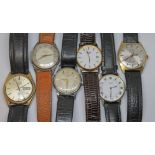 Assorted gent's wristwatches including Seiko, Smiths Astral, Helvetia etc.