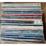 A box of approx. 90 12" LPs and singles, circa 1980s, including Depeche Mode, Madonna, Bauhaus,